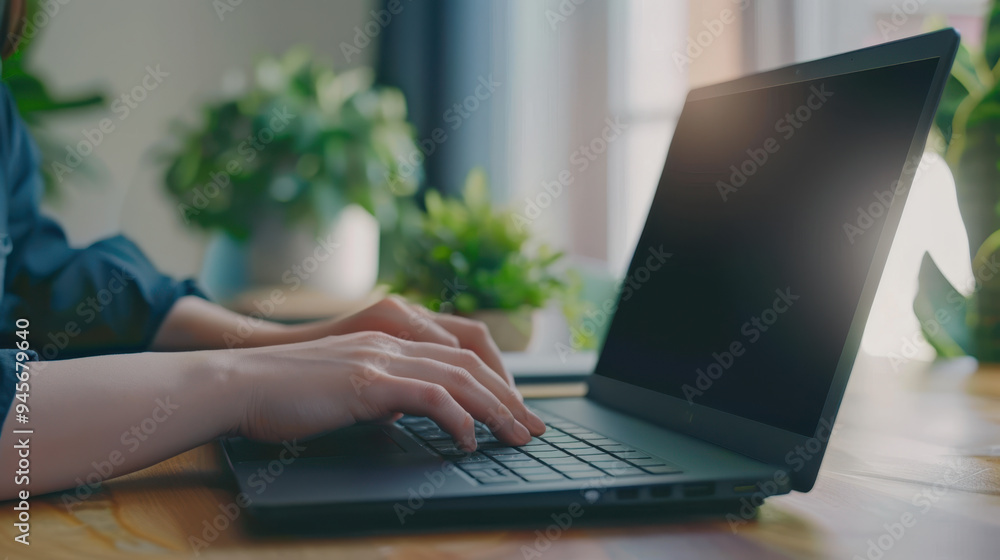 The Hands Typing on Laptop The Hands Typing on Laptop
