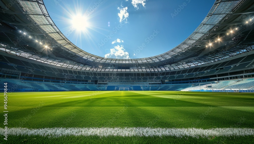 A stadium full of people watching a soccer game A stadium full of people watching a soccer game