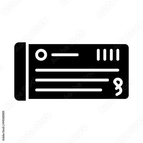 Checkbook glyph icon