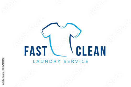 Clothes illustration icon for clothes shop or laundry logo design template