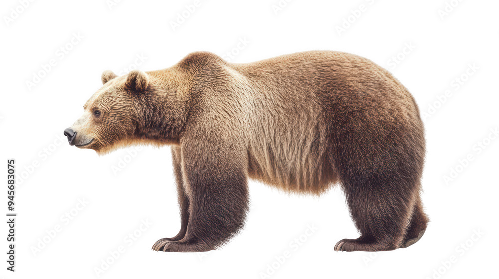 Fototapeta premium A bear is standing on a white background