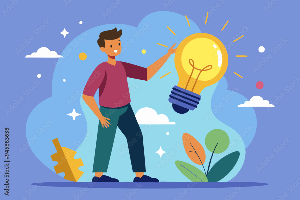 Idea generation, creativity or innovation to inspire new ideas, invention and knowledge, imagination or wisdom for solution concept, young adult man open lightbulb to develop and generate new ideas
Idea generation, creativity or innovation to inspire new ideas, invention and knowledge, imagination or wisdom for solution concept, young adult man open lightbulb to develop and generate new ideas