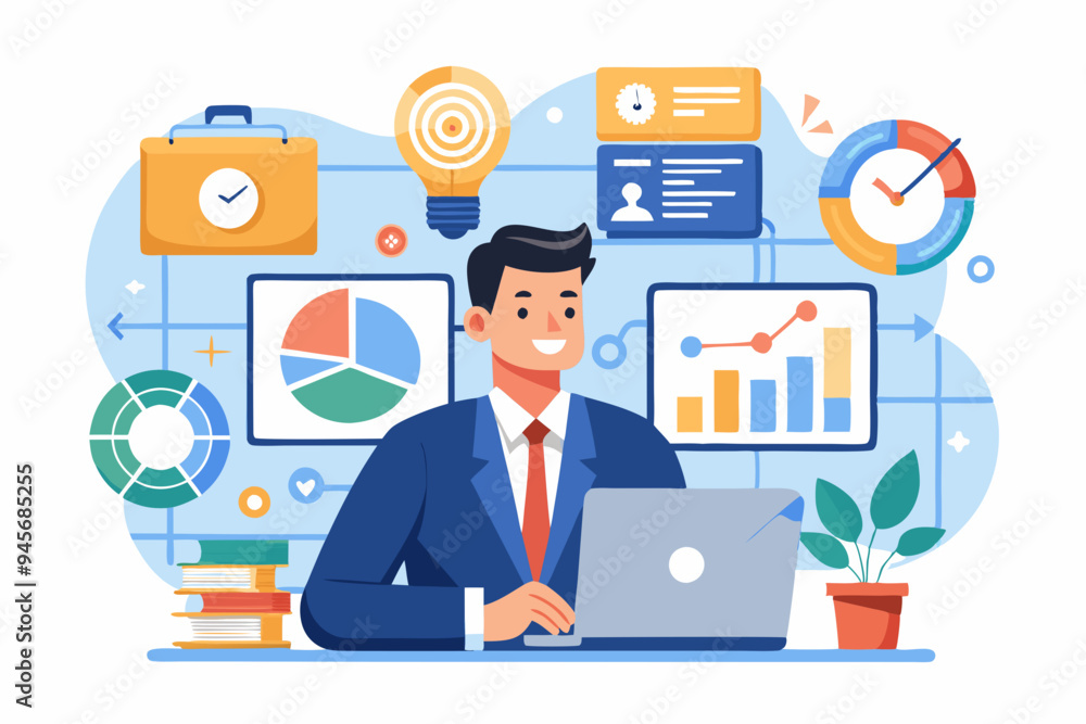 Project management, strategic plan to manage resources for development, working process and schedule, task completion concept, smart businessman project manager manage multiple project dashboards.nt
Project management, strategic plan to manage resources for development, working process and schedule, task completion concept, smart businessman project manager manage multiple project dashboards.nt