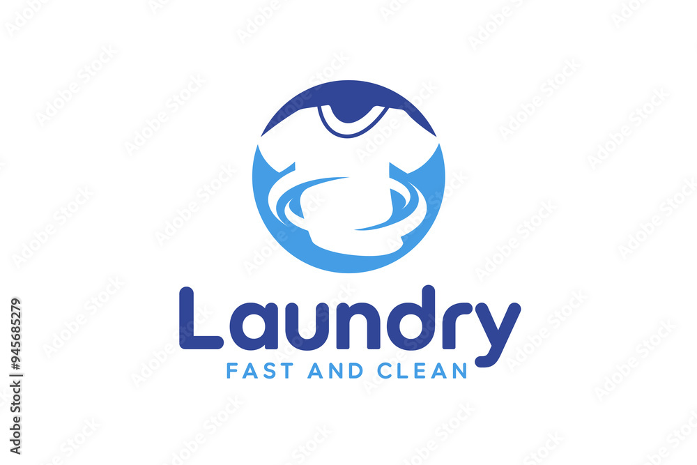 Laundry logo design template. Creative logo for fast and clean laundry service business logo Laundry logo design template. Creative logo for fast and clean laundry service business logo