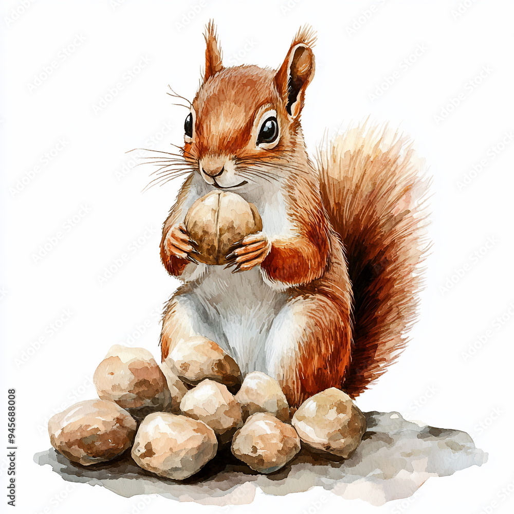 Squirrel with Nut. Squirrel with Nut.