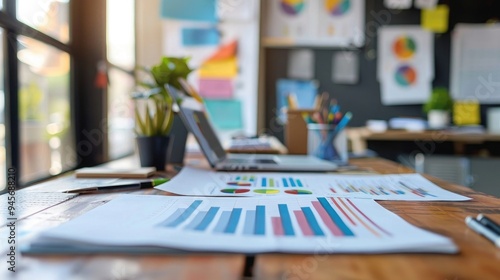 Close-up of a UX researcher's desk with user research findings and usability test results, showcasing a job in user experience research