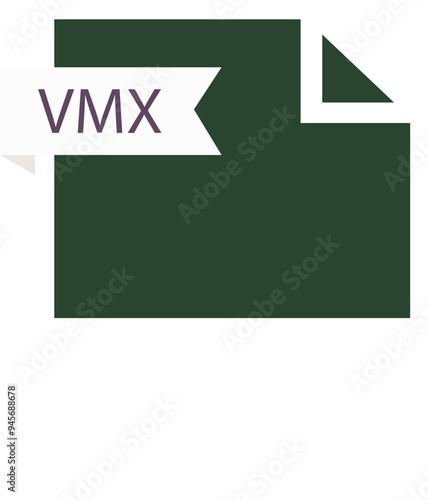 VMX File format icon roe color fill