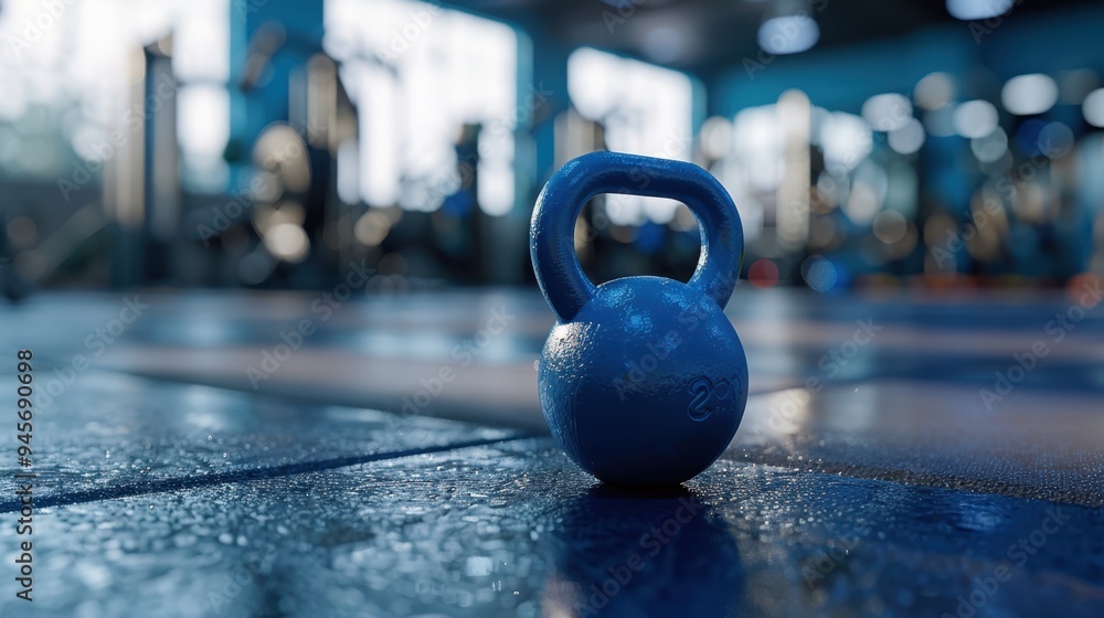 Fototapeta premium The Blue Kettlebell Focus