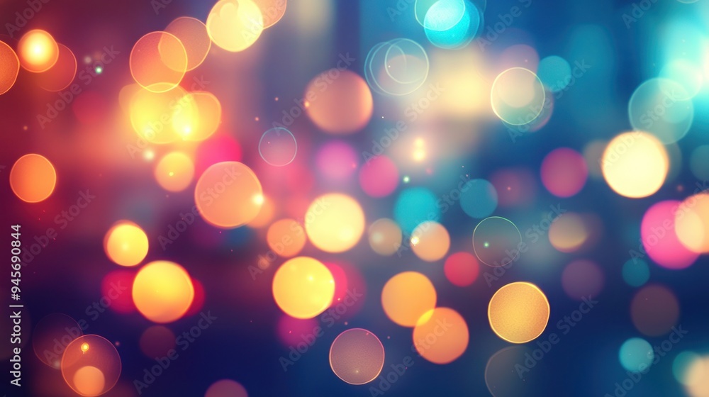 Abstract bokeh lights in a city street at night Generative AI Abstract bokeh lights in a city street at night Generative AI