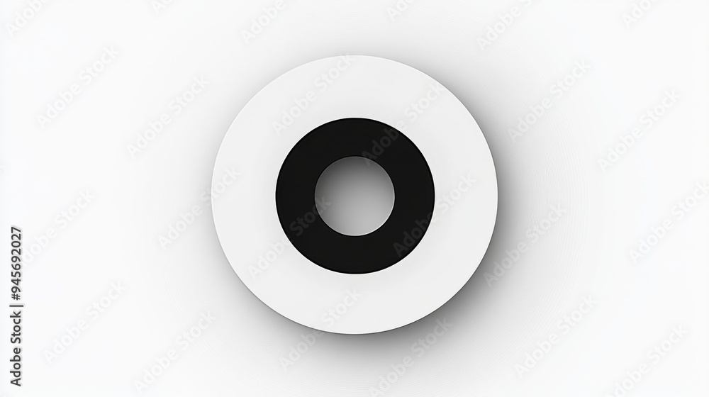 Abstract Minimalist Black and White Circle Abstract Minimalist Black and White Circle