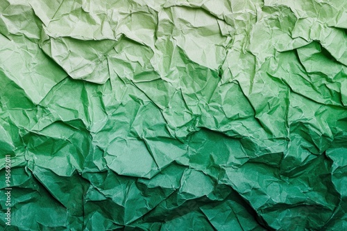 Wallpaper Mural Crumpled green paper texture background with gradient shading and rough surface Generative AI Torontodigital.ca