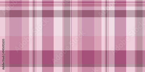 Mesh textile plaid fabric, sewing seamless check background. Grand pattern tartan vector texture in light and pink colors.