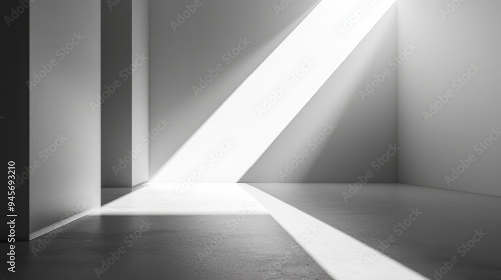 Minimalist Abstract Architecture with Light Beam Minimalist Abstract Architecture with Light Beam