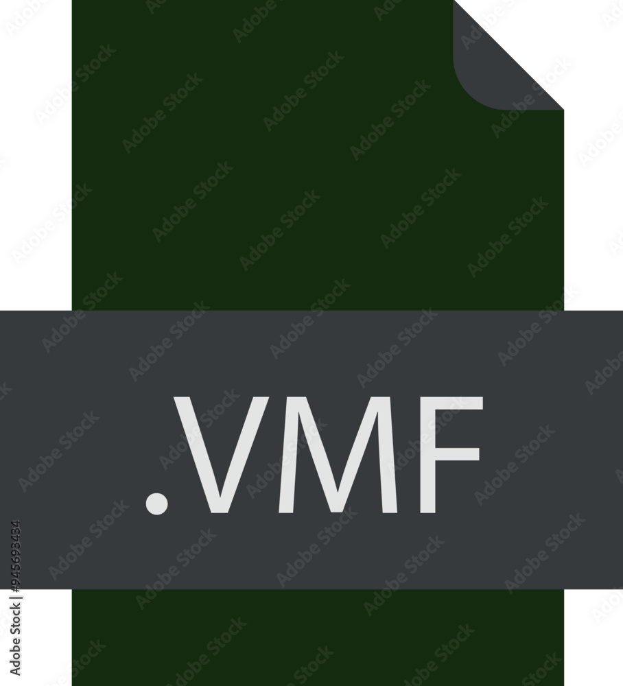 VMF File icon fill crisp corners with doted lines