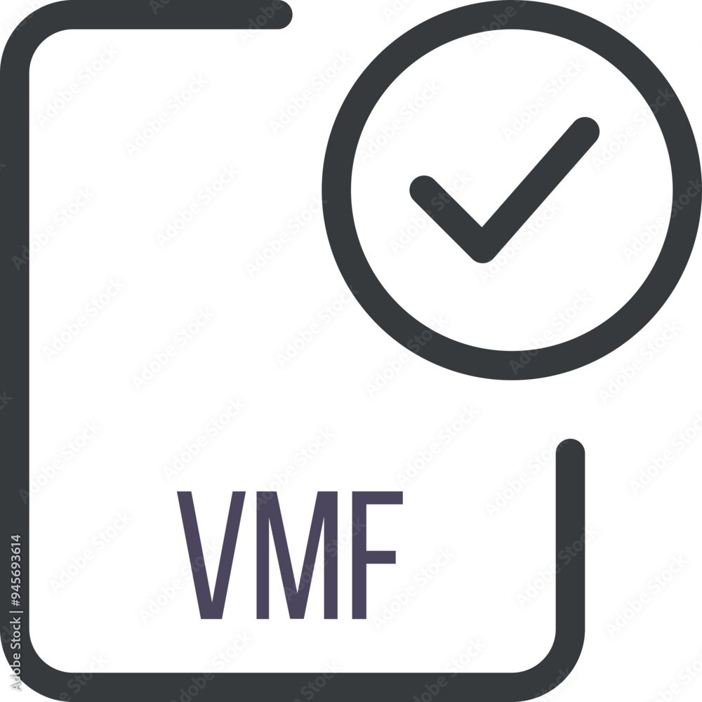 VMF File icon with checked mark VMF File icon with checked mark