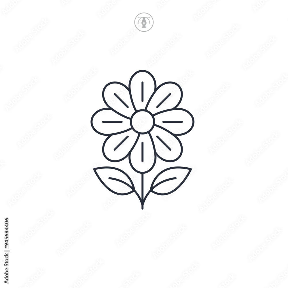 Flower icon symbol vector illustration isolated on white background Flower icon symbol vector illustration isolated on white background