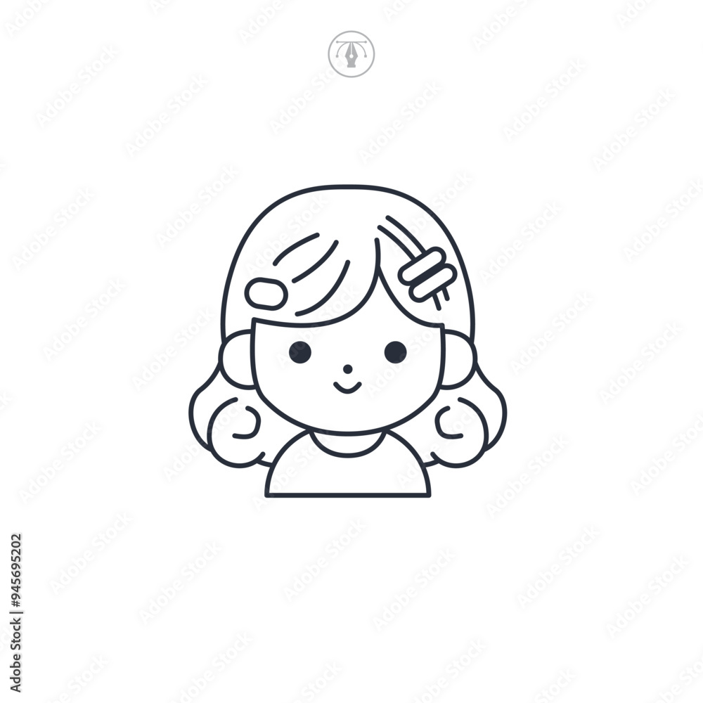 Baby Girl icon symbol vector illustration isolated on white background Baby Girl icon symbol vector illustration isolated on white background