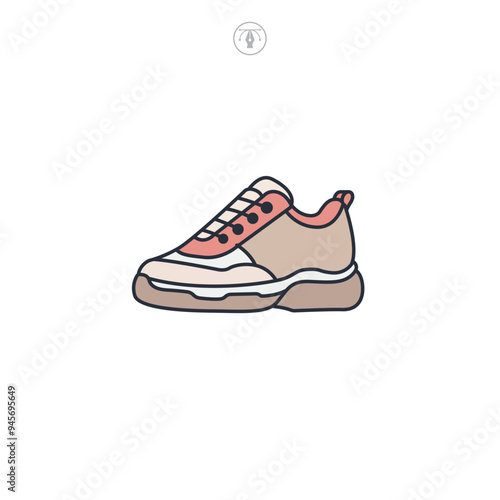 Shoes icon symbol vector illustration isolated on white background
