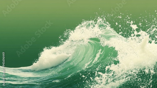 Ocean Wave in Green Waters photo