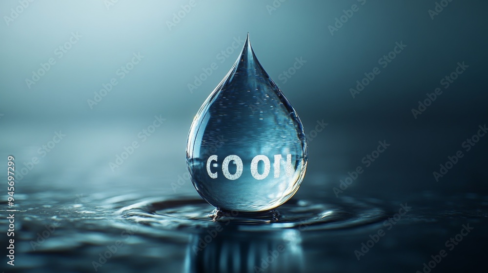 Water Drop with Motivational Text Water Drop with Motivational Text