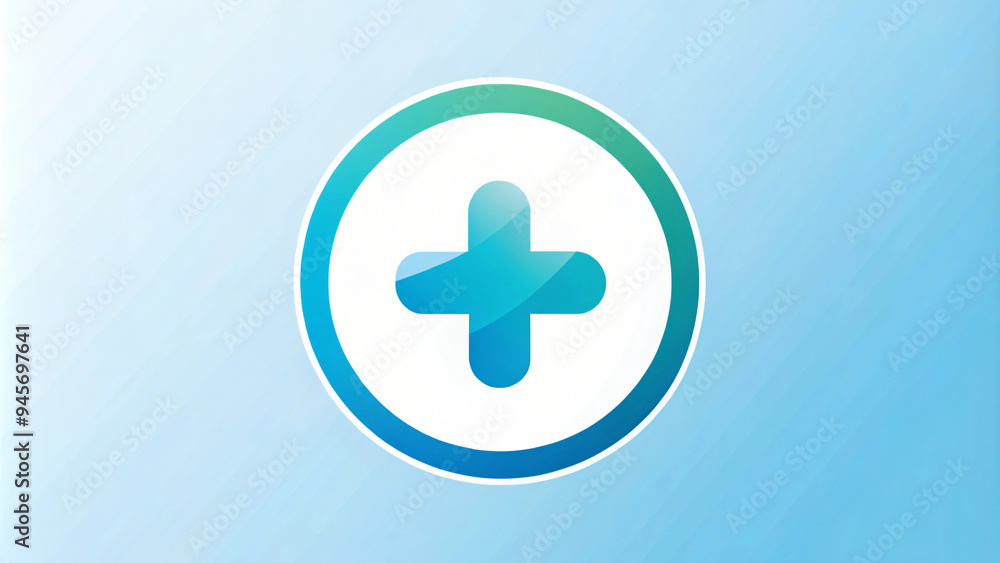 Fototapeta premium medical icon with cross on background