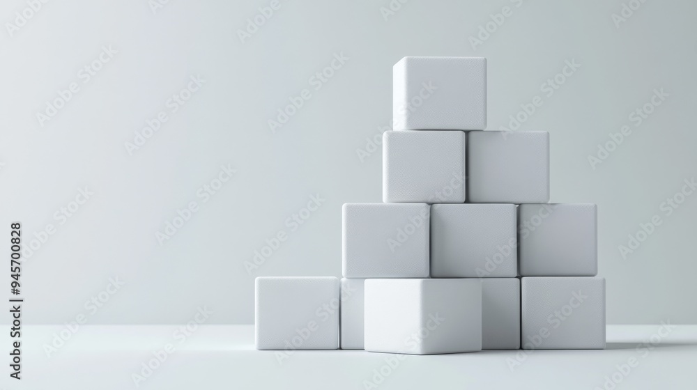 White Cubes Pyramid White Cubes Pyramid