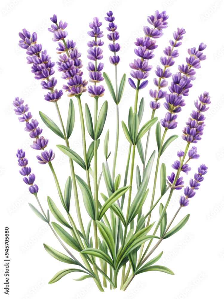 Naklejka premium lavender flowers isolated on transparent background cutout, PNG file