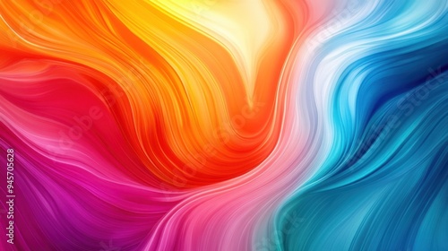 Wallpaper Mural Abstract Colorful Waves Torontodigital.ca