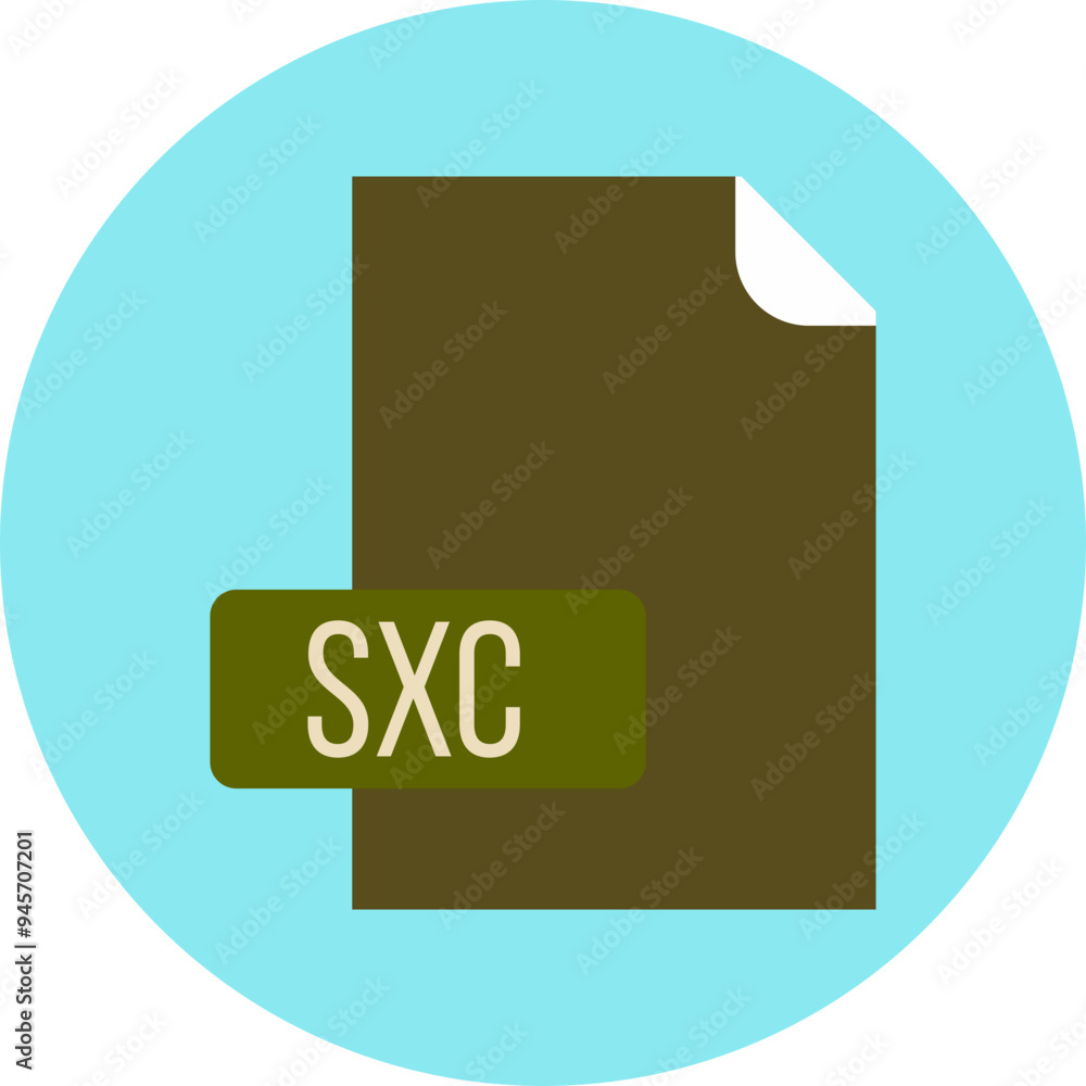 SXC File format icon rounded circle BG SXC File format icon rounded circle BG