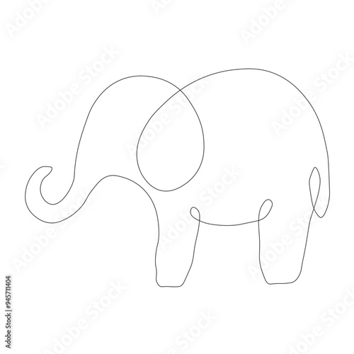 elephant icon isolated on white background in vector.