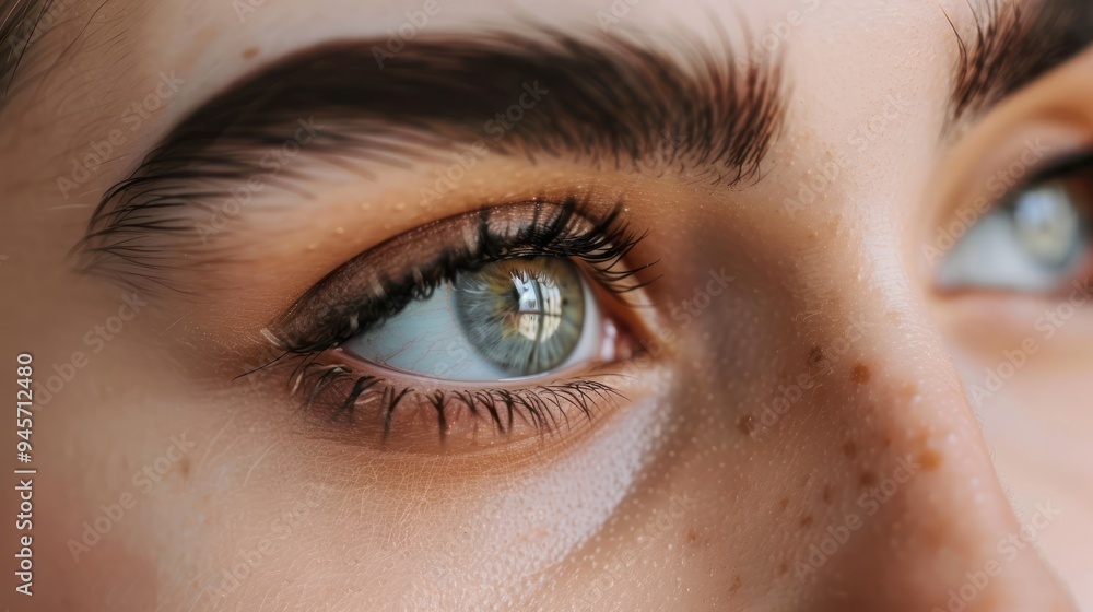 Fototapeta premium Close-Up of a Woman's Eye with Makeup