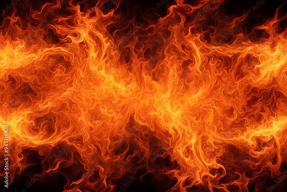 A background of flames forming an abstract wave like pattern with vibrant colors and dynamic shape, AI Generated A background of flames forming an abstract wave like pattern with vibrant colors and dynamic shape, AI Generated