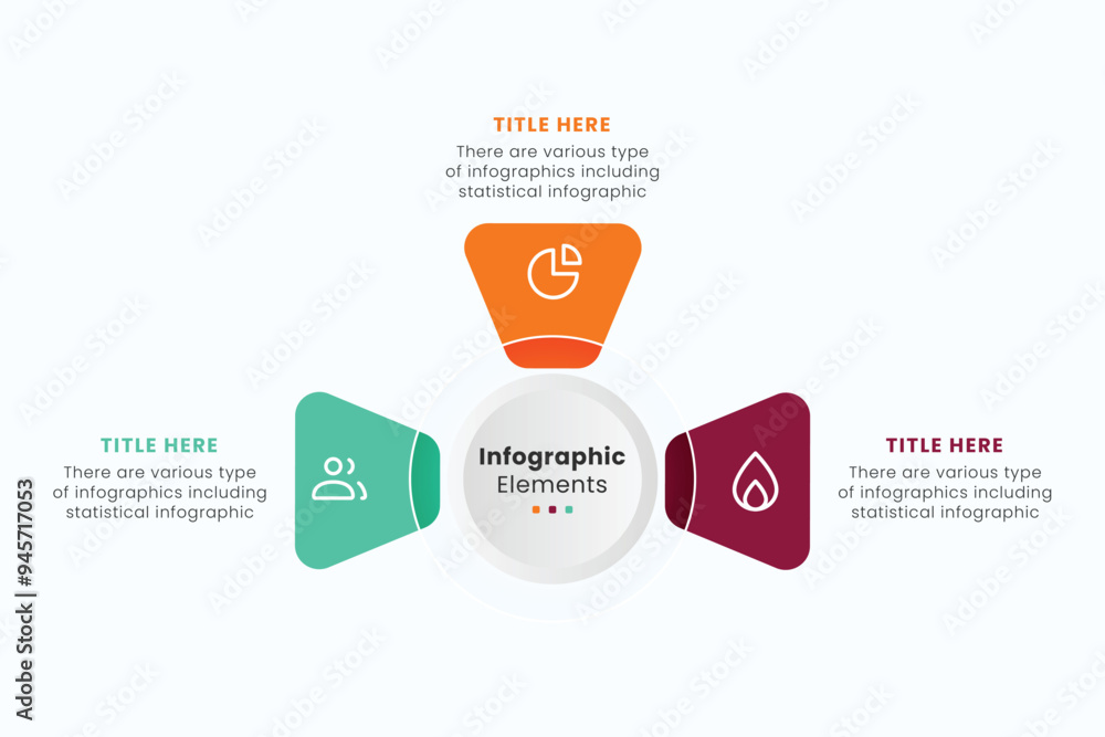 Vetor de Minimal business circle infographic design template for ...