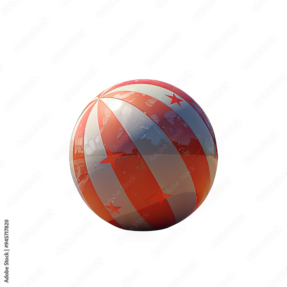 Fototapeta premium Summer Beach orange Football