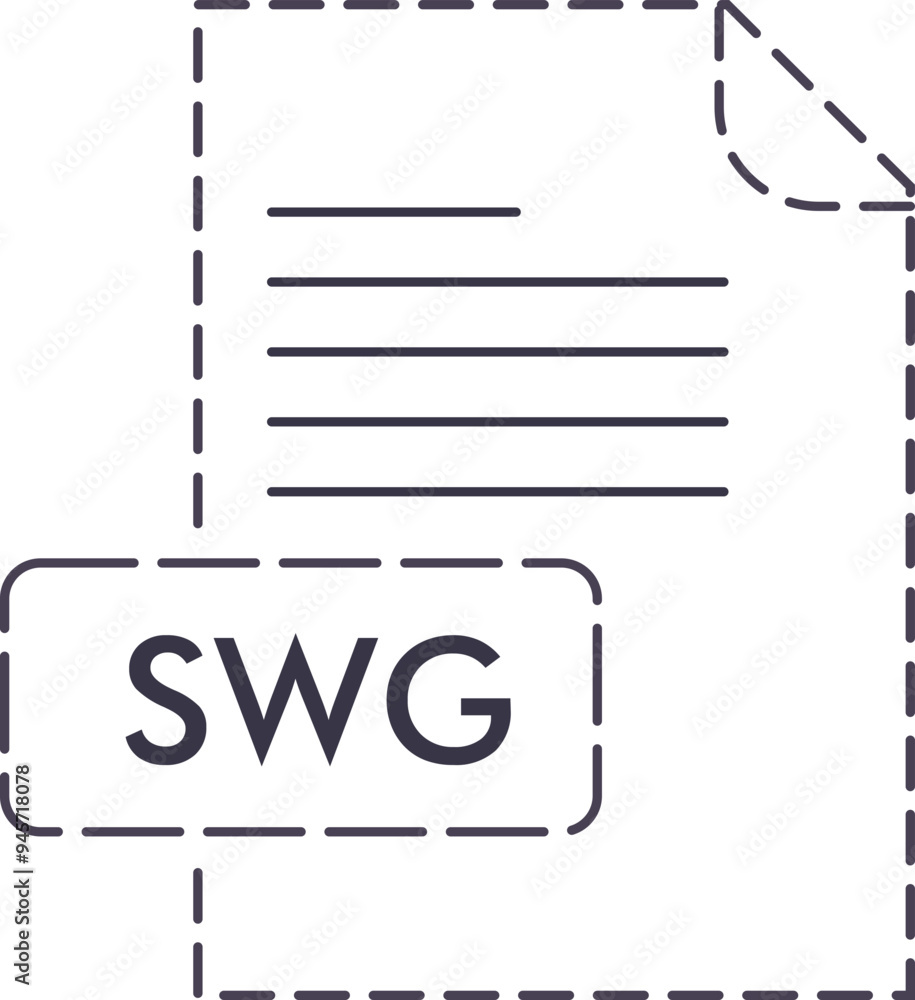 SWG File format icon rounded outline SWG File format icon rounded outline