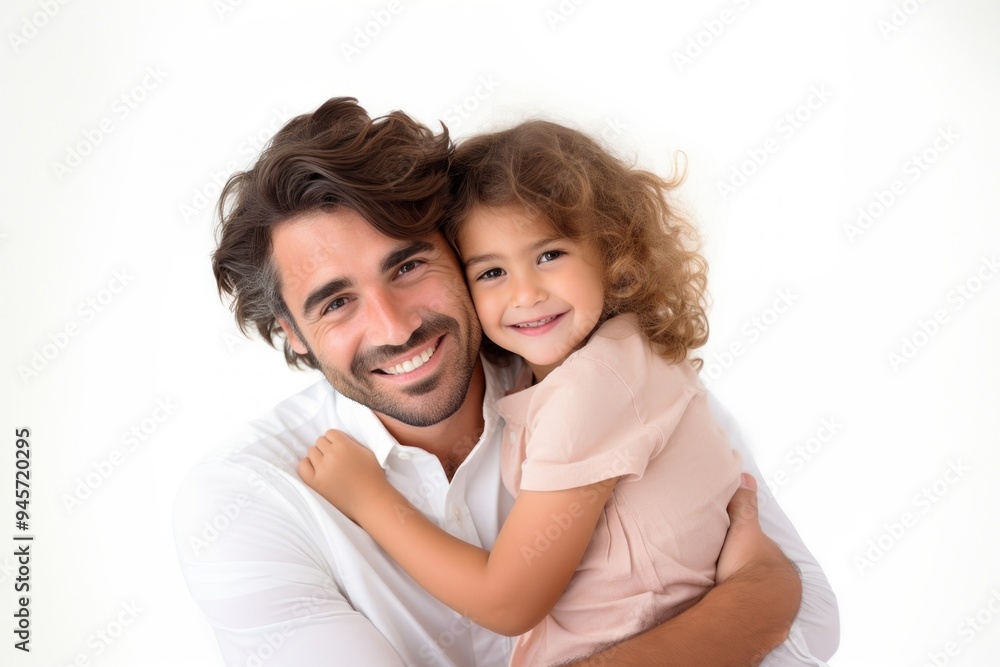 Girl father hugging smile embracing portrait. Girl father hugging smile embracing portrait.