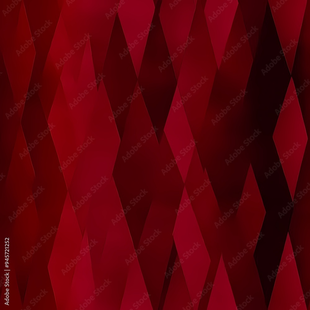 Obraz premium Abstract red diamond pattern with depth and texture.