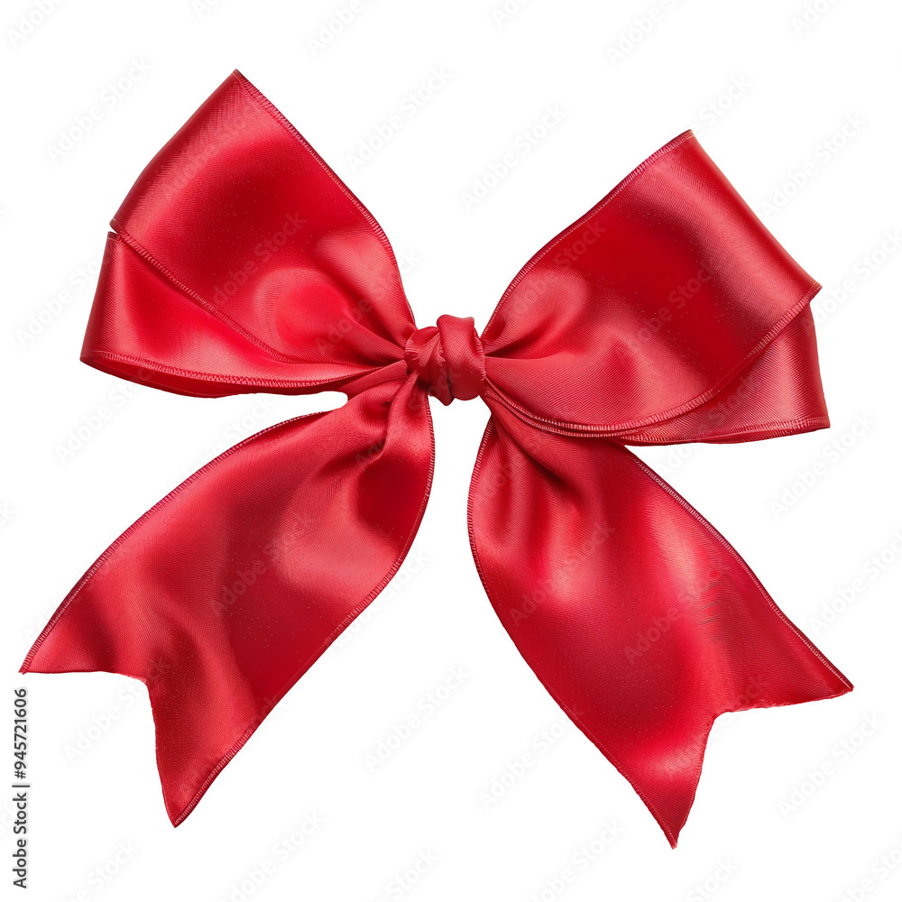 Red bow on transparent background Red bow on transparent background