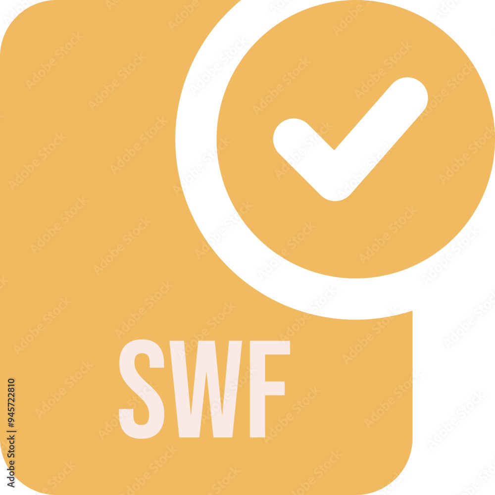 SWF ip file icon with black checked mark SWF ip file icon with black checked mark