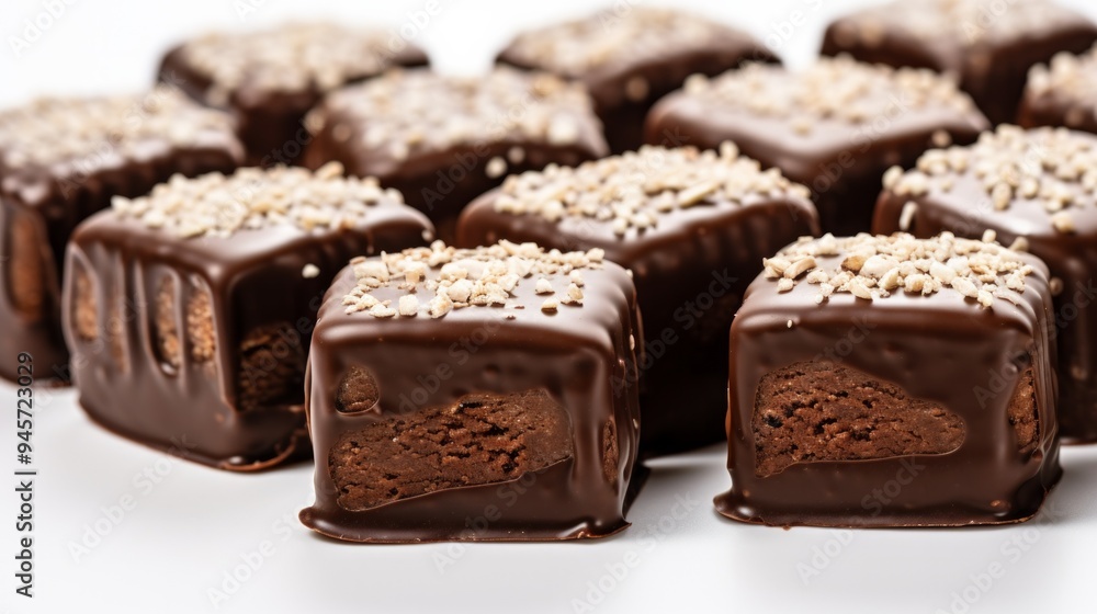 Texas Sheet Cake bites. Chocolate brownie with nuts. Neural network ai generated art Texas Sheet Cake bites. Chocolate brownie with nuts. Neural network ai generated art