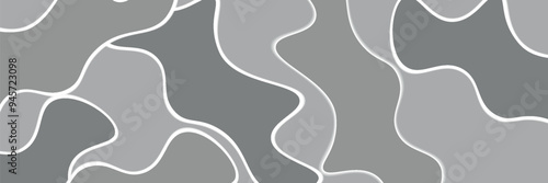 Abstract gray background with wavy lines