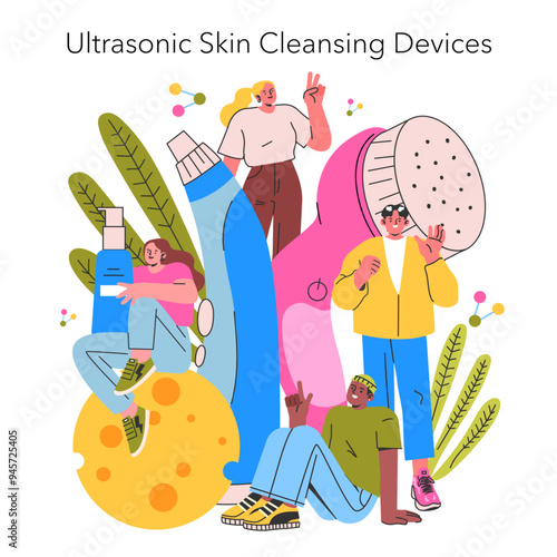 Scincare Innovation. Flat Vector Illustration