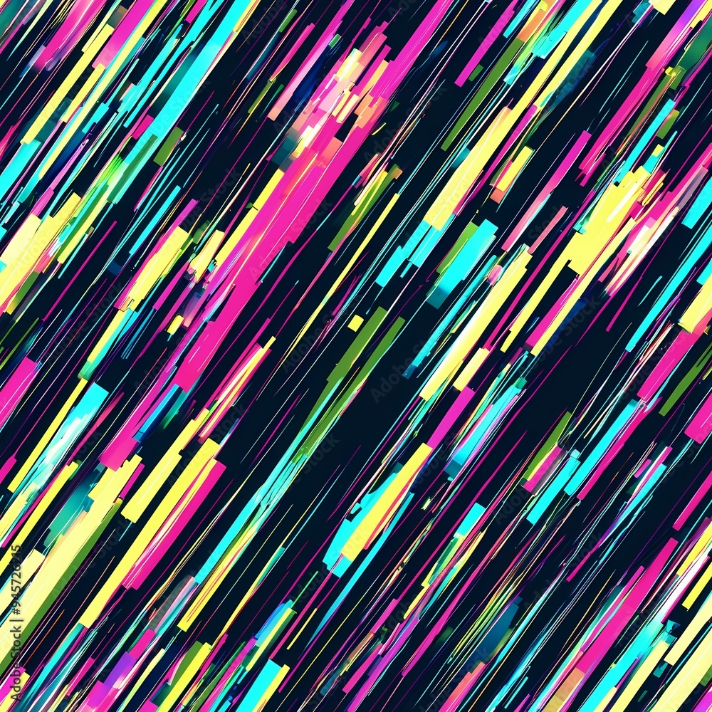 Vibrant abstract lines in neon colors against a dark background. Vibrant abstract lines in neon colors against a dark background.