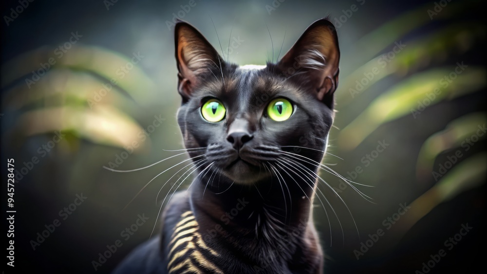 A sleek black feline with prominent ribs and bones, gazing up with big green eyes, its slender body language exuding vulnerability and desperation. A sleek black feline with prominent ribs and bones, gazing up with big green eyes, its slender body language exuding vulnerability and desperation.