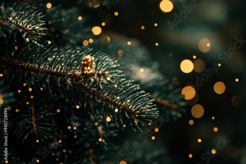 Wallpaper Mural Close-up of vibrant green fir tree branches, showcasing the natural beauty and texture of evergreen foliage. Torontodigital.ca