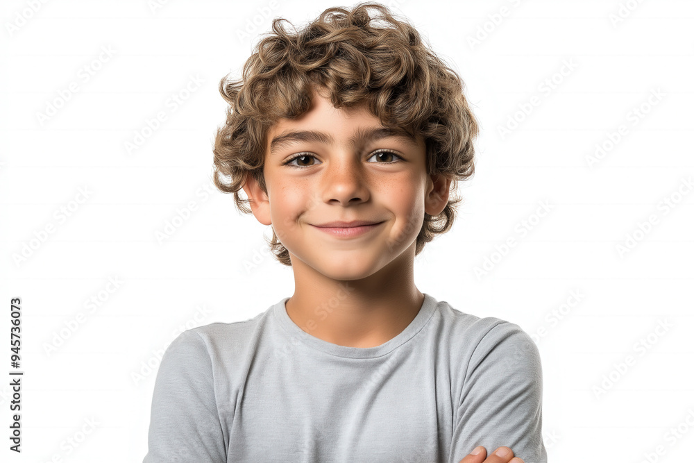Adolescent Boy On White Background Adolescent Boy On White Background
