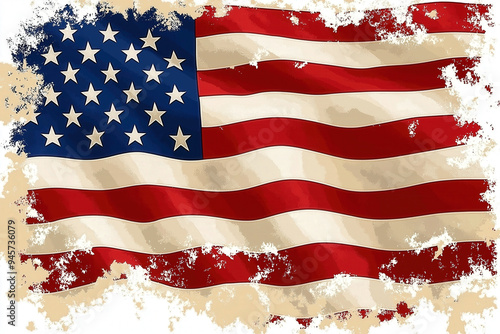Abstract Us Flag Background