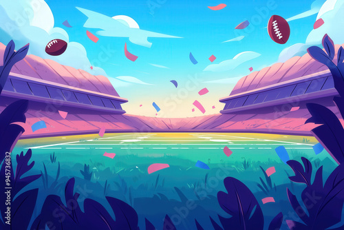 American Football Stadium B...