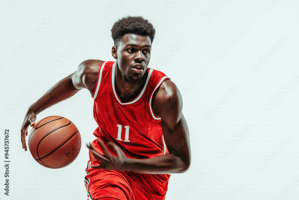 Basketball Player On White Background Basketball Player On White Background