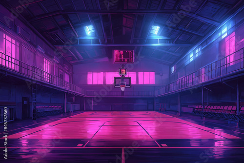Basketball Arena Background